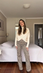 CALÇA JEANS ANIMAL PRINT